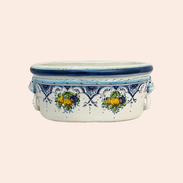431-FR209D-52 VASCA OVALE DECORO: FRUTTINA